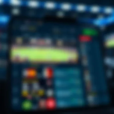 User interface of a popular sportsbook app