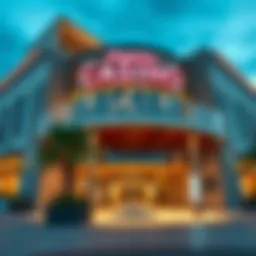 Casino entrance showcasing modern architecture
