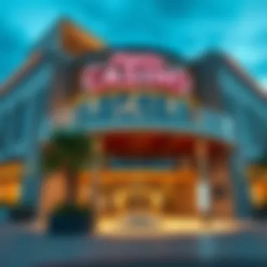 Casino entrance showcasing modern architecture