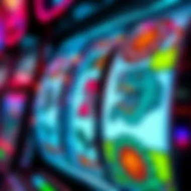 Spinning Reels of the Zombie Slot Close-up view of spinning reels on a zombie slot machine with thematic symbols.