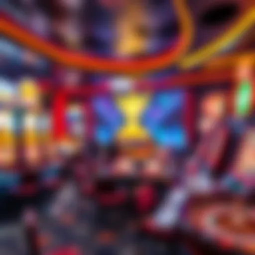 A digital representation of a vibrant online casino environment showcasing various games available.