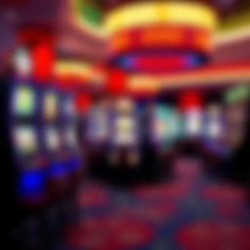 Vibrant casino floor with slot machines