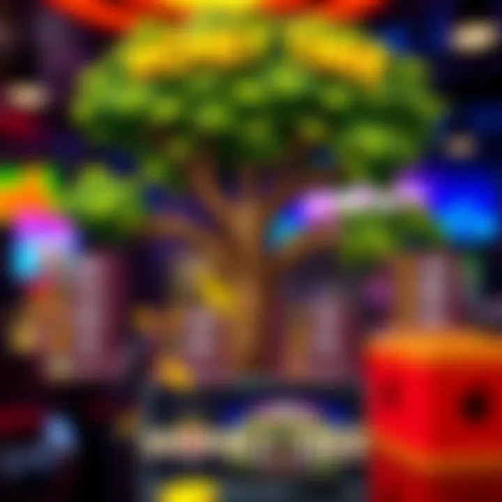 An illustration of potential payout structures associated with the Money Tree slot.