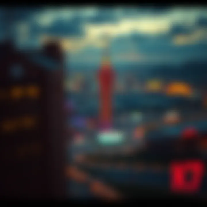 Panoramic view of Winstar Casino Tower's surroundings
