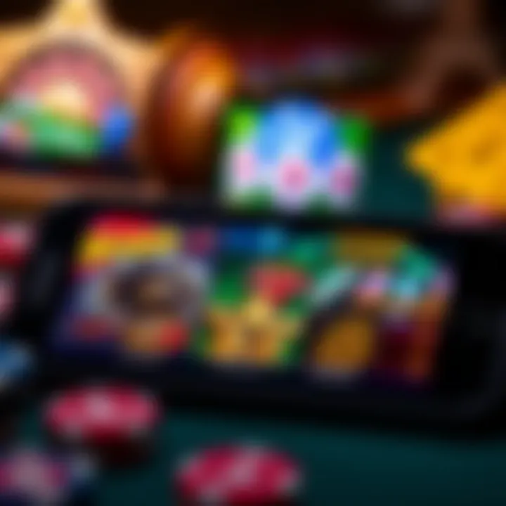 Diverse array of casino games displayed on a mobile device