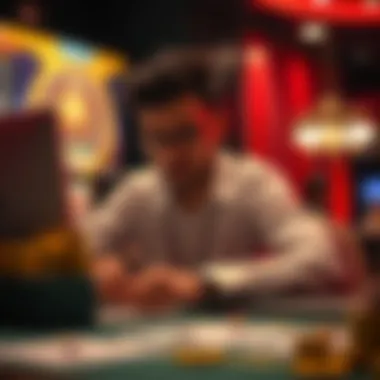 A player analyzing different online casino platforms