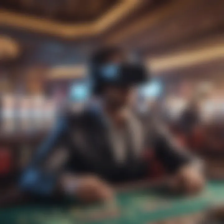 Graphic illustrating regulatory challenges in VR gambling