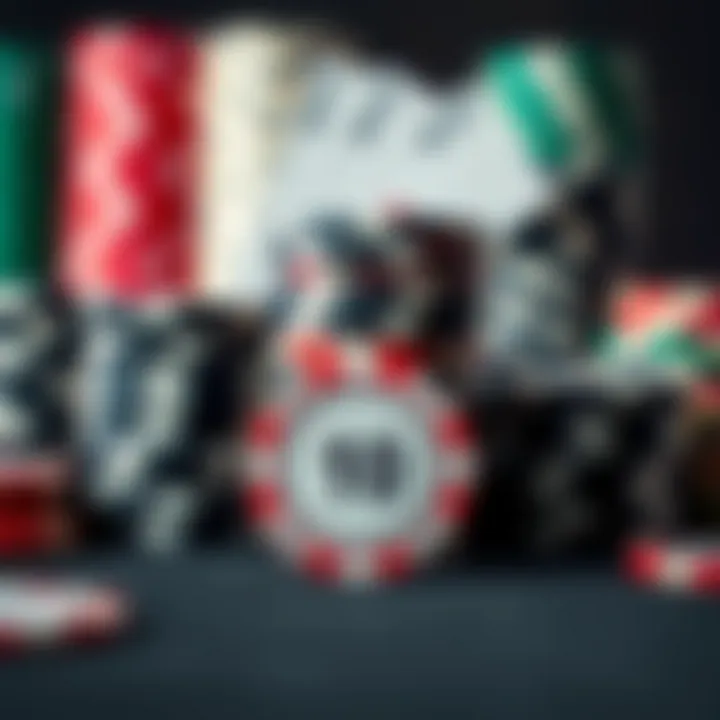 Close-up of high-quality poker chips