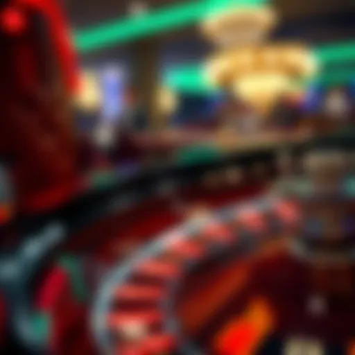 An engaging view of a roulette wheel in action, showcasing the dynamic atmosphere of FanDuel Roulette.