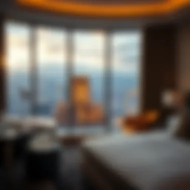 A stunning view from a hotel room overlooking the casino area