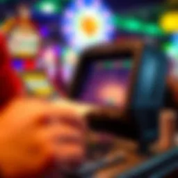 A close-up view of a Florida Lottery Scanner displaying ticket scanning in action