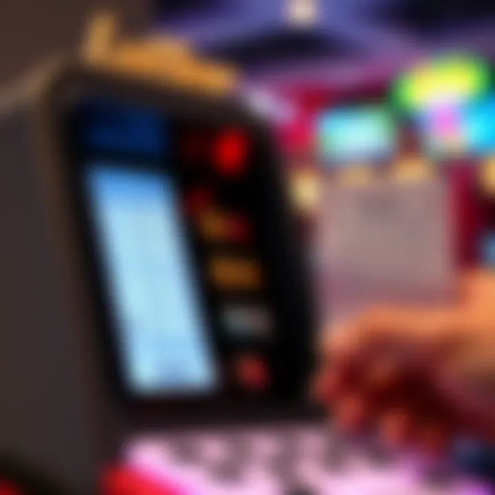 Illustration of a lottery ticket being scanned with a focus on the scanner's interface