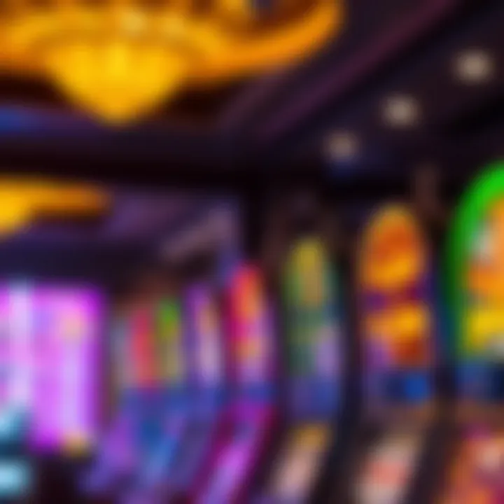 Diverse Slot Machines at Golden Knights Close-up of various vibrant slot machines