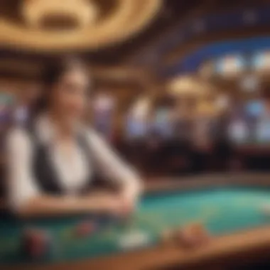 Illustration of responsible gaming practices in a casino setting