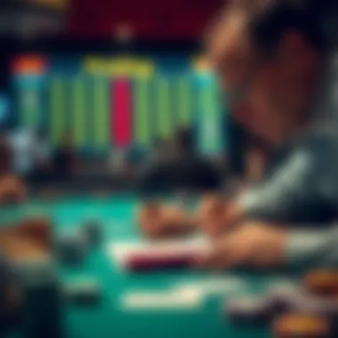 Analyzing poker strategies with a notepad and pen