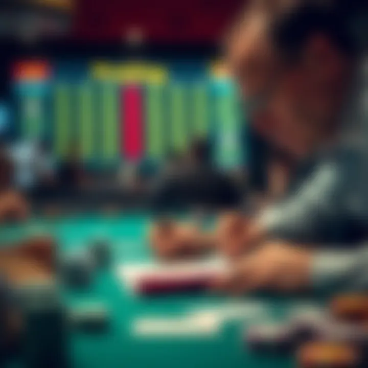 Analyzing poker strategies with a notepad and pen