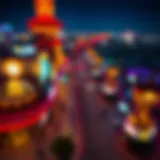 Aerial view of a bustling casino in Indiana showcasing vibrant nightlife