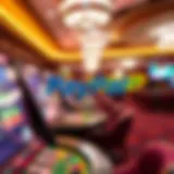 PayPal logo integrated with a live casino interface