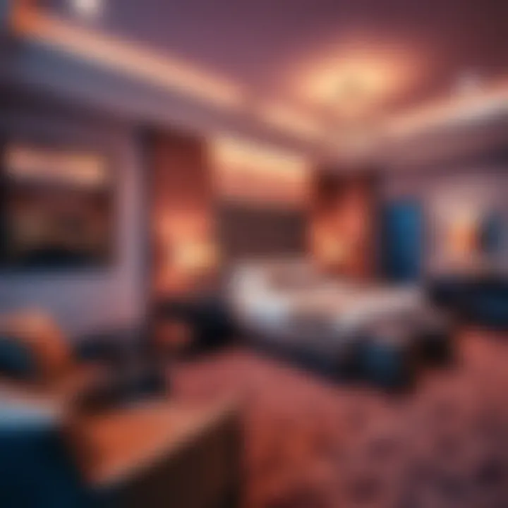 Luxurious guest room at Kewadin Casino Hotel with elegant furnishings
