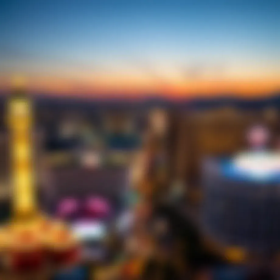A panoramic view of the vibrant Las Vegas Strip illuminating the night sky.