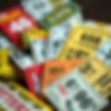 A vibrant display of various lottery tickets showcasing different designs and colors.