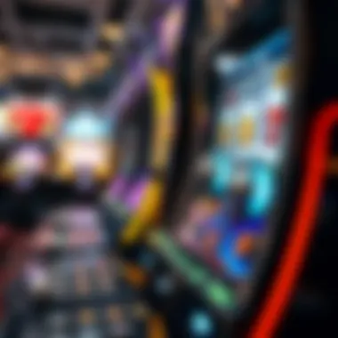 Close-up on Luxor slot machine features and controls