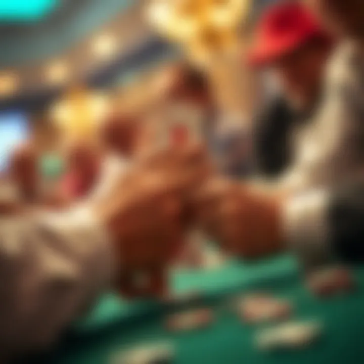 Betting Dynamics in Texas Hold'em Illustration of poker hands in action showcasing betting dynamics