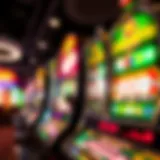 Vibrant Megabucks slot machine in action
