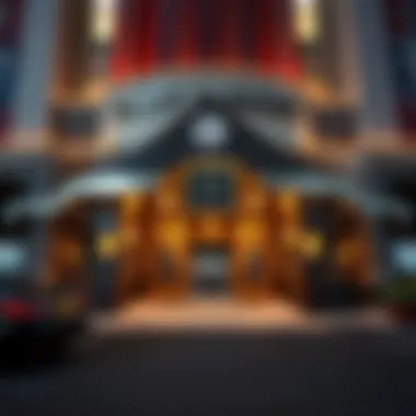 Elegant Valet Parking Entrance Valet parking entrance at MGM Casino showcasing an elegant ambiance.