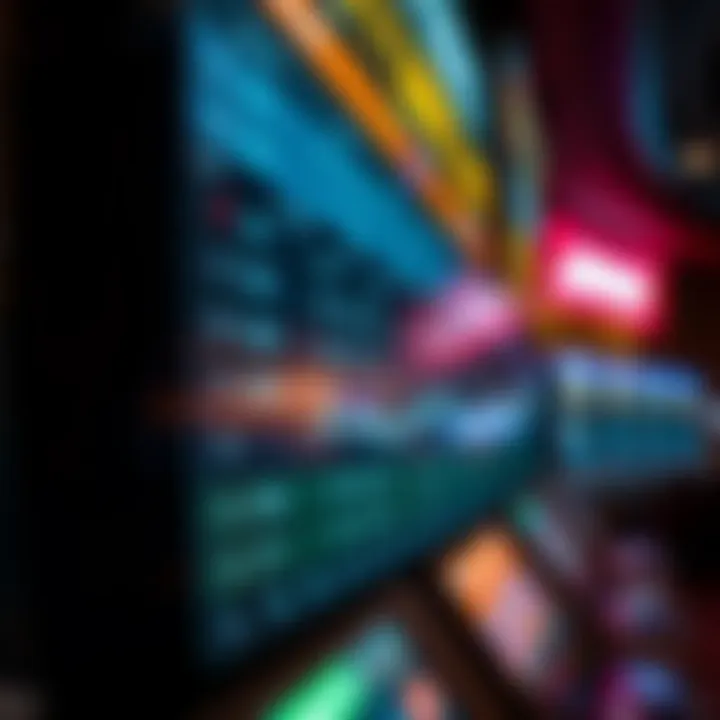 Close-up of a digital betting screen displaying various sports odds