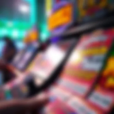 A vibrant display of Money Mania scratch-off tickets showcasing various designs