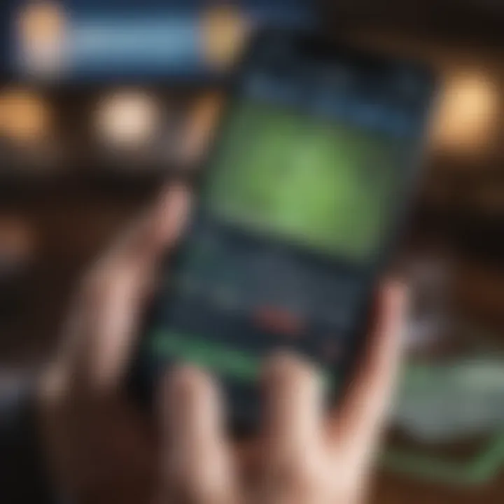 Close-up of a smartphone displaying the FanDuel app interface