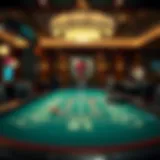 A captivating live blackjack table in an upscale New York casino setting