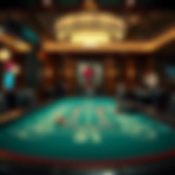 A captivating live blackjack table in an upscale New York casino setting