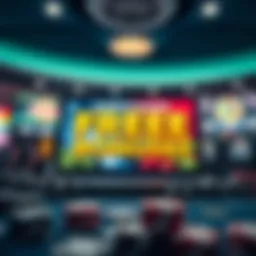 Concept of online gambling with promotional bonuses