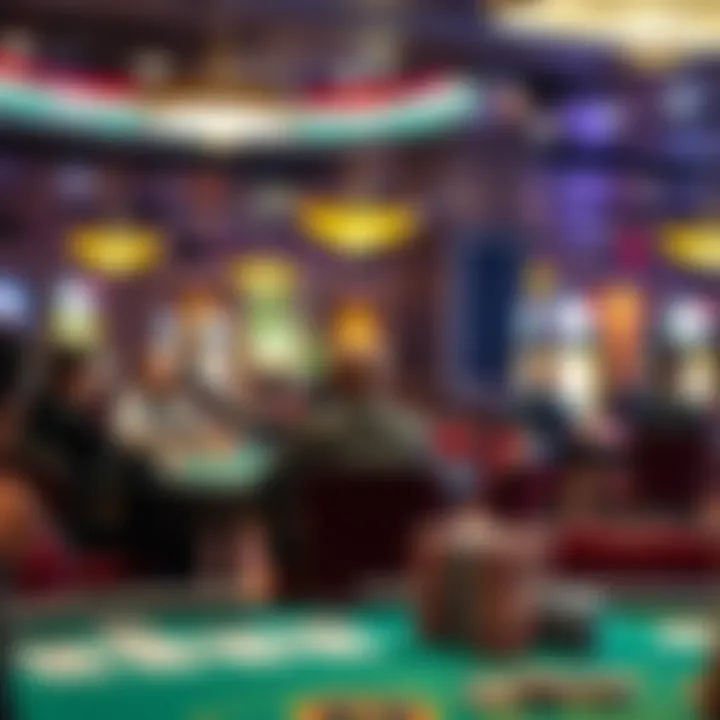 A serene gaming environment with players engaged in various table games