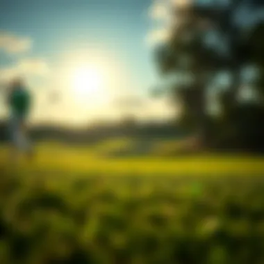Close-up of the golf course highlights.