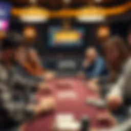 An engaging online poker table setup with friends