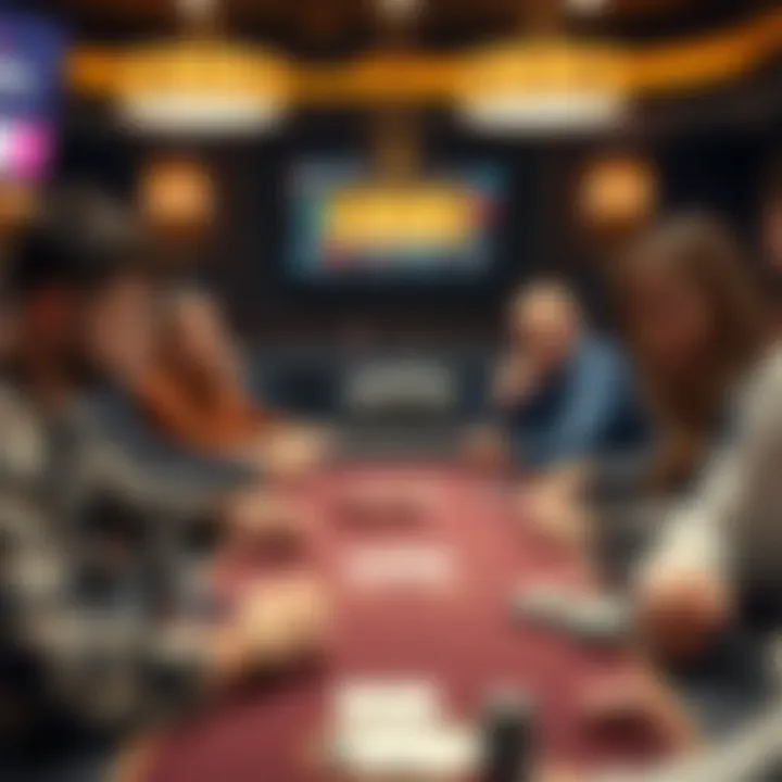 An engaging online poker table setup with friends