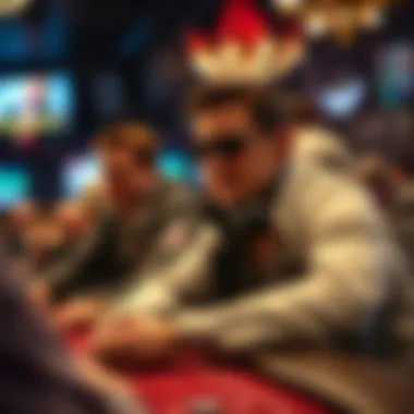 Celebrity Poker Players Celebrity poker players at a televised event, illustrating the glamour and appeal of the game.