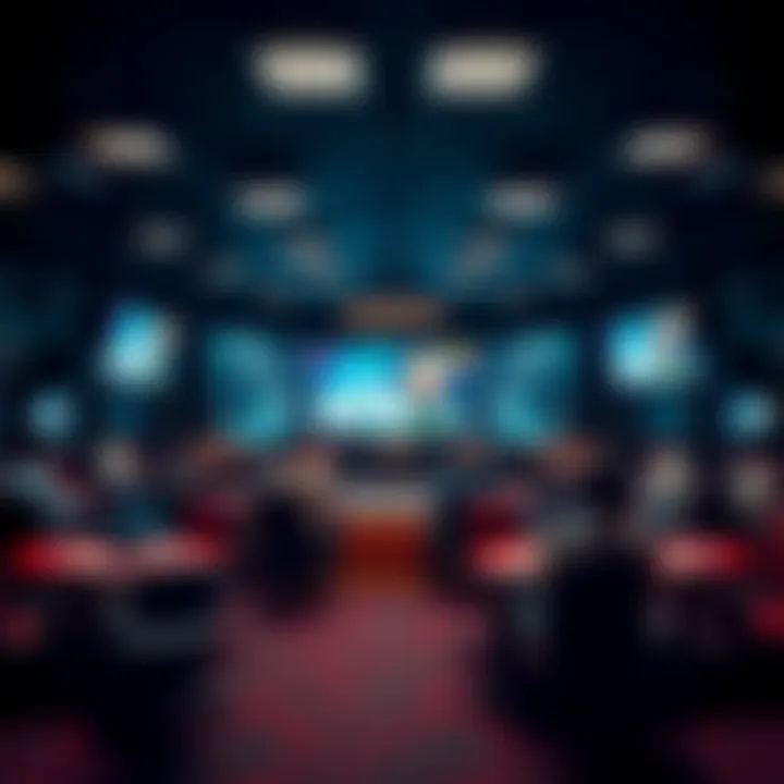 A modern poker room with advanced technology enhancing viewer interaction and engagement.