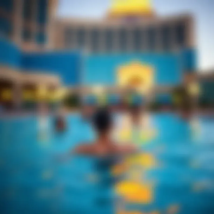 Guests enjoying leisure time in the refreshing waters of the Sands Regency Reno Pool
