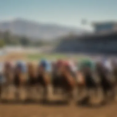 A detailed Santa Anita race card showcasing various race types