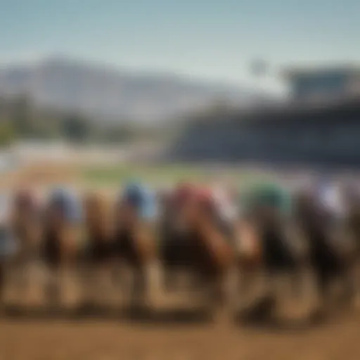 A detailed Santa Anita race card showcasing various race types