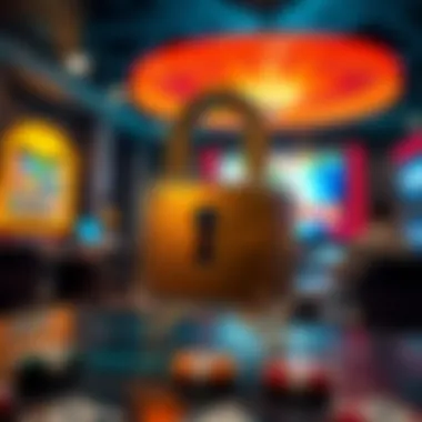 A secure digital padlock symbolizing safety in online transactions
