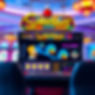 Simpsons Casino Game Interface A vibrant depiction of the Simpsons Casino Game interface, showcasing colorful graphics and engaging gameplay elements.