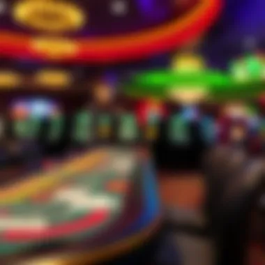 A strategic gaming setup showing various casino games