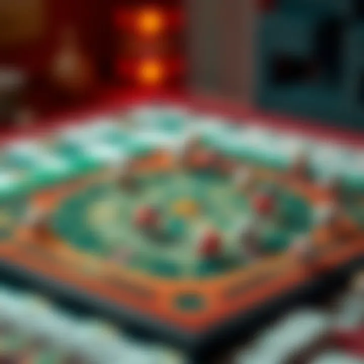 An artistic representation of a strategic game board symbolizing lottery strategies.