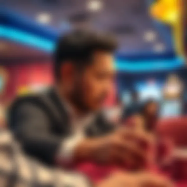 Close-up of a player observing their bankroll management