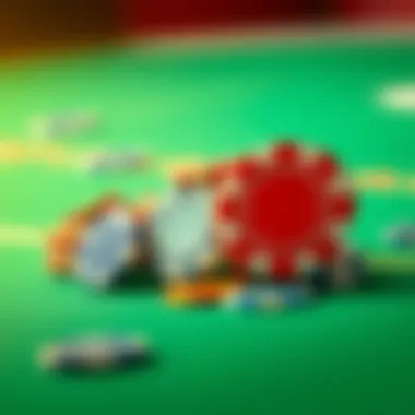 Illustration depicting the evolution of casino chips through the years